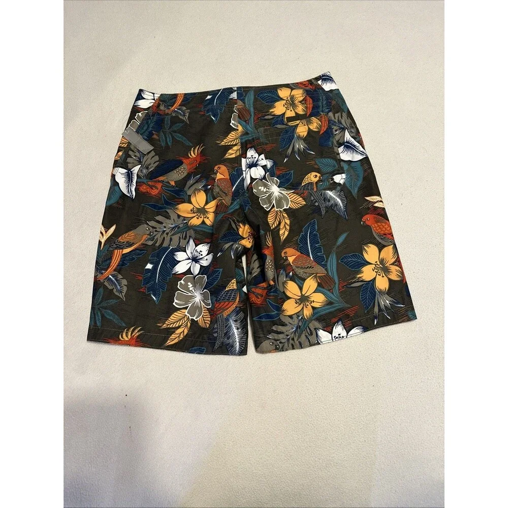 Old Navy Tropical Bird Swim Trunks Shorts Water Men's Medium